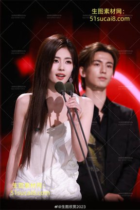 105白鹿 (无水原图) 内场台上+深V裙 r5拍摄 76张